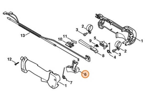 Основной рычаг управления дросселем (41371821001)