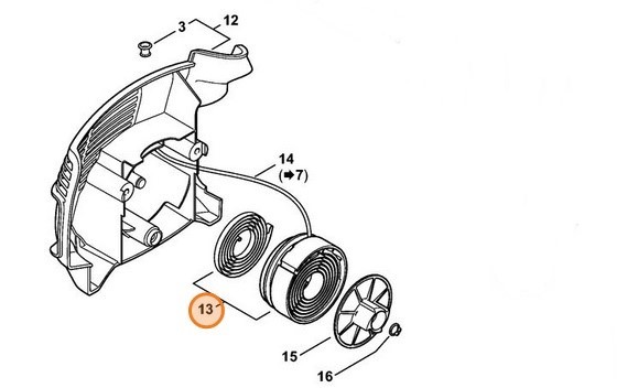 Ролик стартера с пружиной (41441901111)