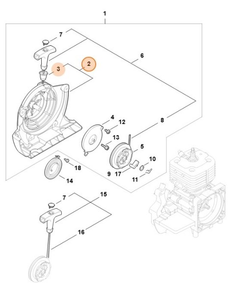Корпус вентилятора STIHL 41280801801