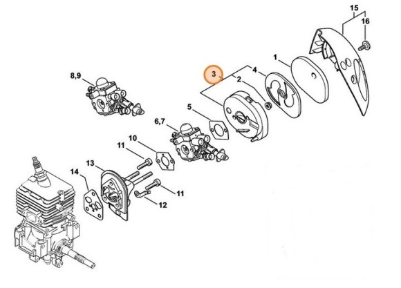 Корпус фільтра STIHL 41441402805