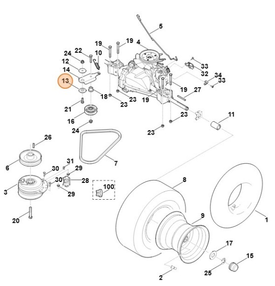 Упорний підшипник STIHL 61707031920