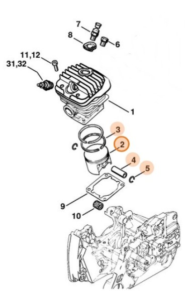 Поршень O 50 мм (11280302015)