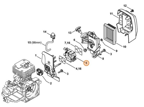 Карбюратор 4134/28 STIHL 41341200628