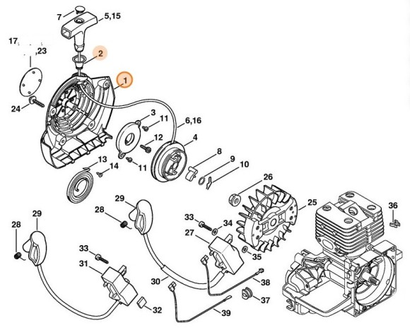 Корпус вентилятора STIHL 41340801801