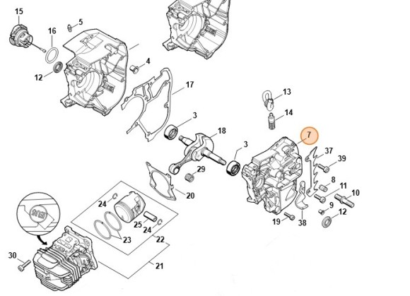 Половина картера STIHL 11450202902