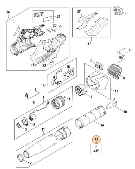 Важіль налаштування довжини сопла STIHL BA014901600