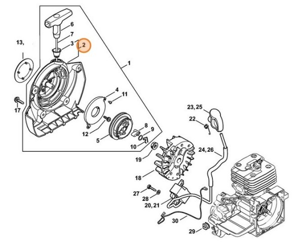 Корпус вентилятора STIHL 41340801803