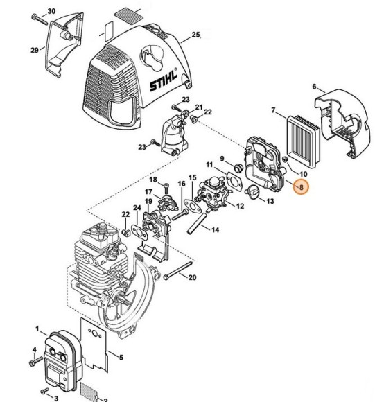 Корпус фільтра STIHL 41801402803
