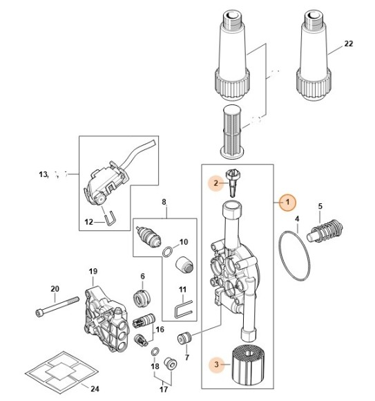 Корпус насоса STIHL 49517004000