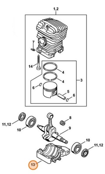 Піддон картера STIHL 11270212500