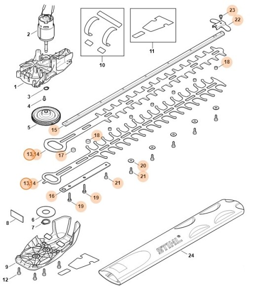 Набор режущих устройств 450 мм/18\ (45217105900)