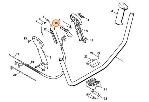 Основной рычаг управления дроссельной заслонкой (41281821000)