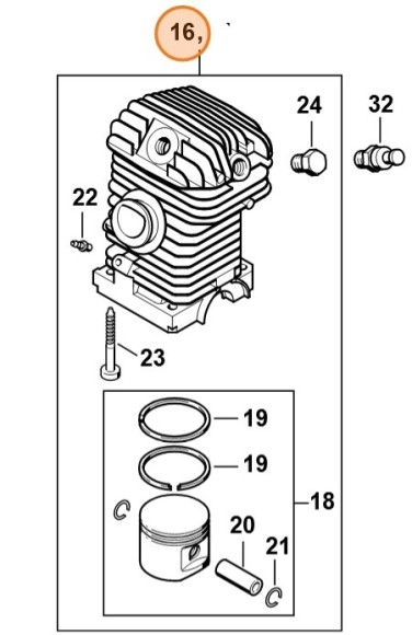 Цилиндр с поршнем? 40 мм (11230201224)
