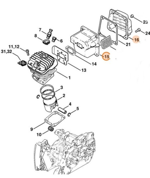 Глушитель выхлопа (11281400600)