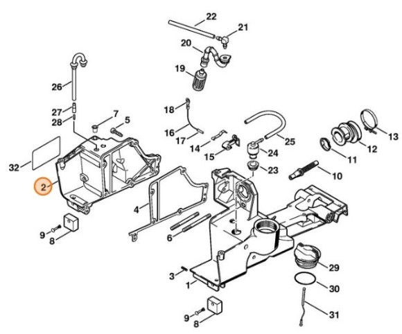 Корпус топливного бака - левая сторона (42233500805)