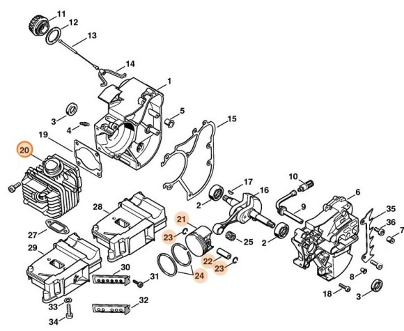 Цилиндр с поршнем O 40 мм (11290201201)