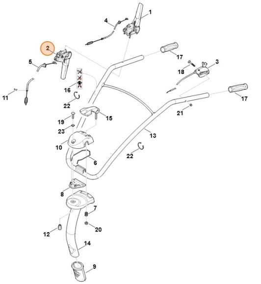 Важіль зчеплення STIHL 62411605711