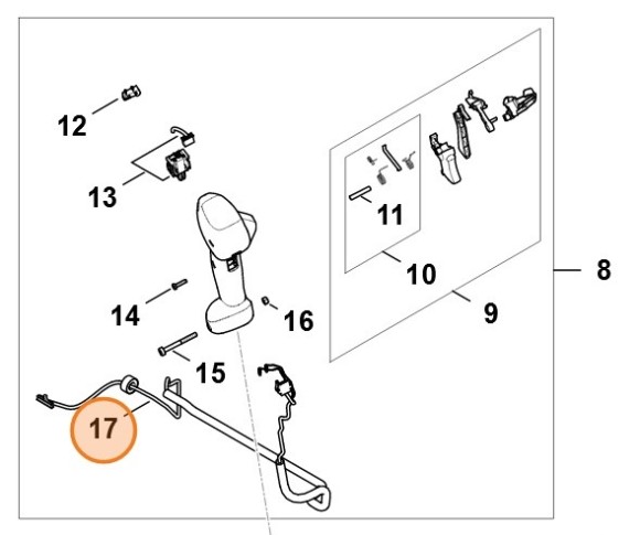 Джгут дротів рукоятки STIHL FA084403010