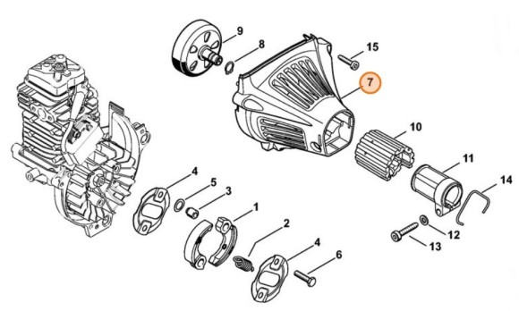 Корпус вентилятора STIHL 41800801819