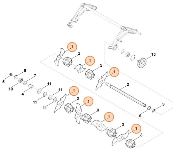 Ніж для аератора STIHL 62907020100