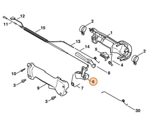 Основной рычаг управления дроссельной заслонкой (41371821000)