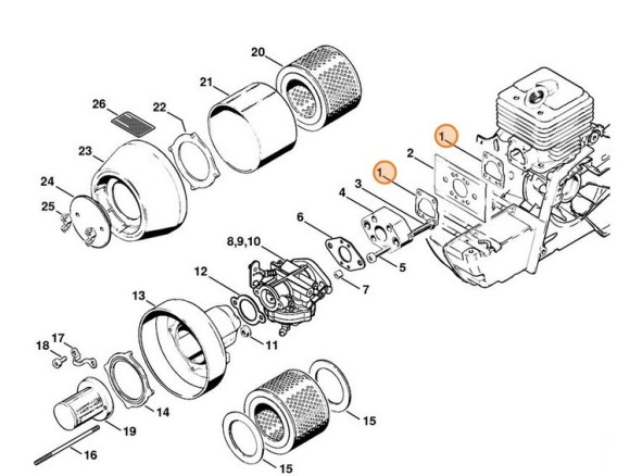 Ущільнення STIHL 11081291110
