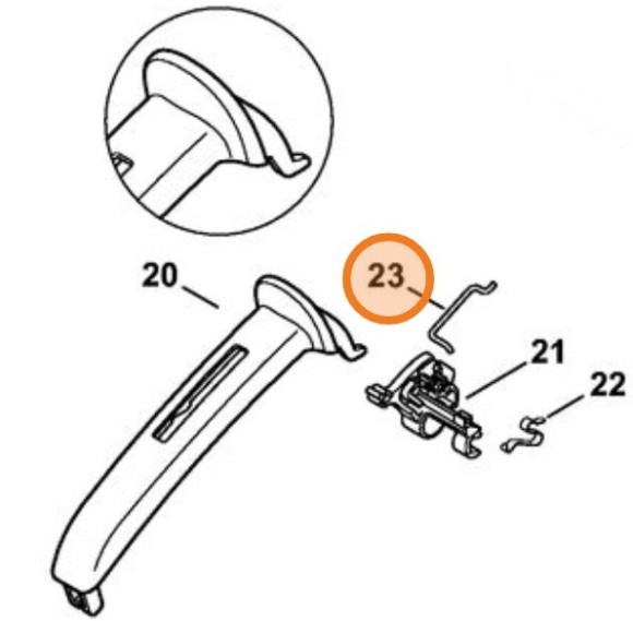 Важільно-тягова система пускового пристрою STIHL 11401851900