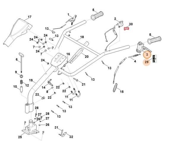 Важіль (зчеплення) STIHL 62507103500