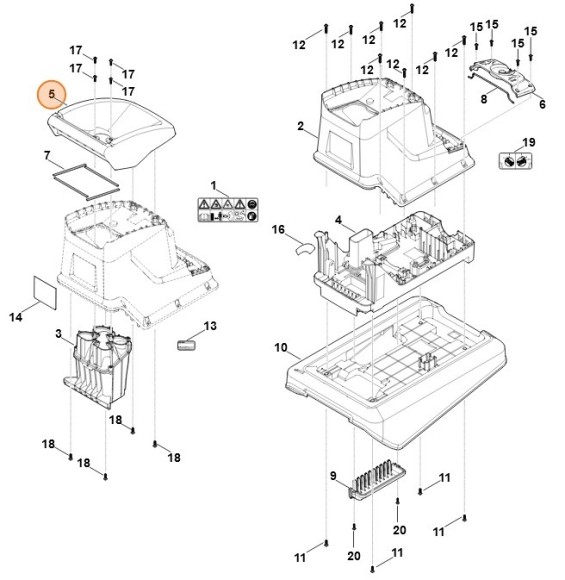 Верхняя часть бункера (60137017901)