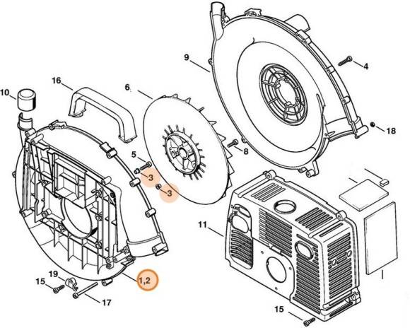 Корпус вентилятора STIHL 42037004104
