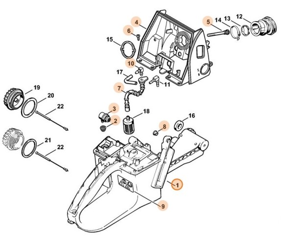 Корпус топливного бака (11223500826)