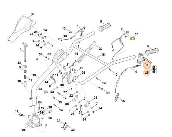 Важіль (зчеплення) STIHL 62507103501