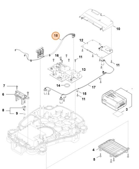 Джгут дротів акумулятора STIHL IA014403000