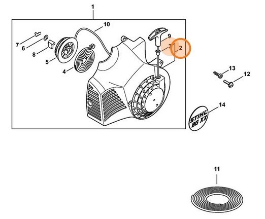 Корпус вентилятора STIHL 42290801802