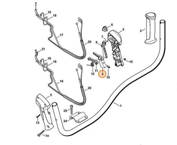 Основной рычаг управления дроссельной заслонкой (41441801501)