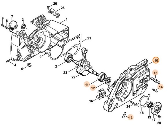 Половина картера STIHL 42520202904