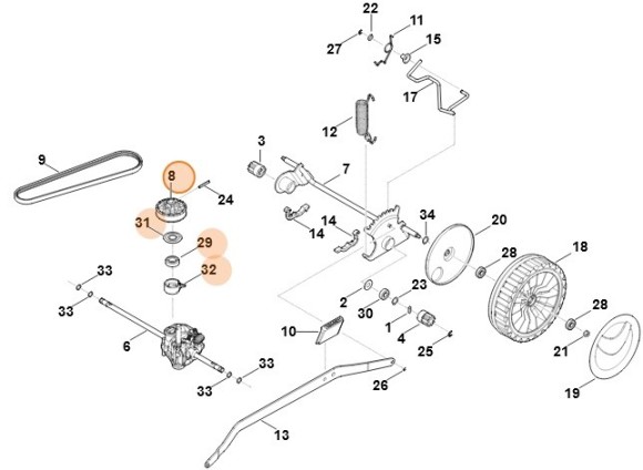 Комплект клиноременных шкивов (63747002500)