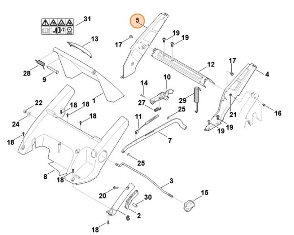 Права консоль STIHL 63407036205 Права консоль STIHL 63407036205