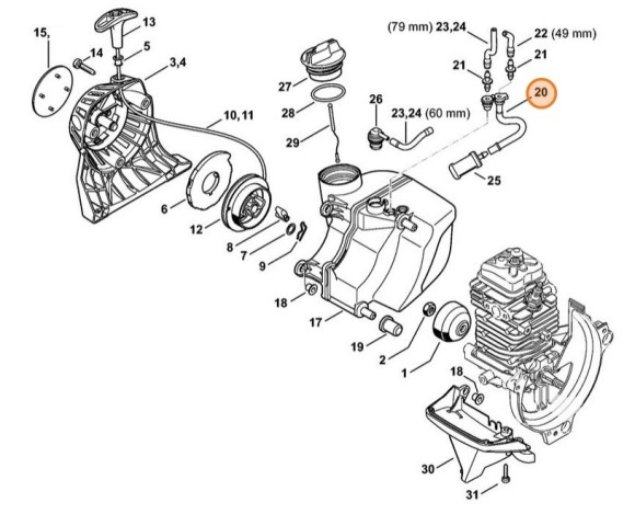 Шланг STIHL 41803587702