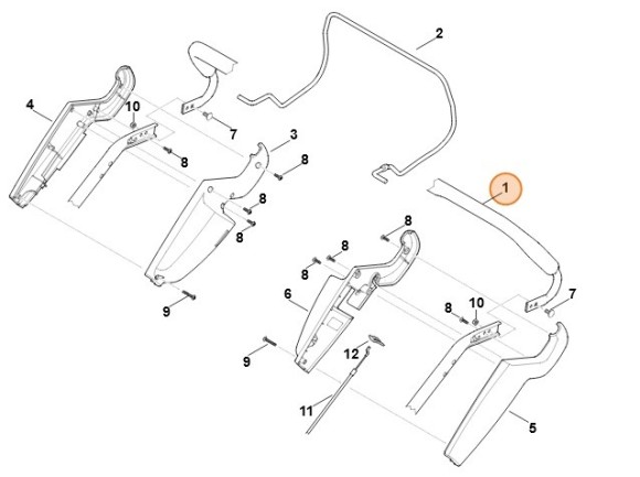 Верхняя часть руля (63407803010) Верхняя часть руля (63407803010)