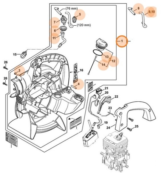 Корпус вентилятора STIHL 42417004118