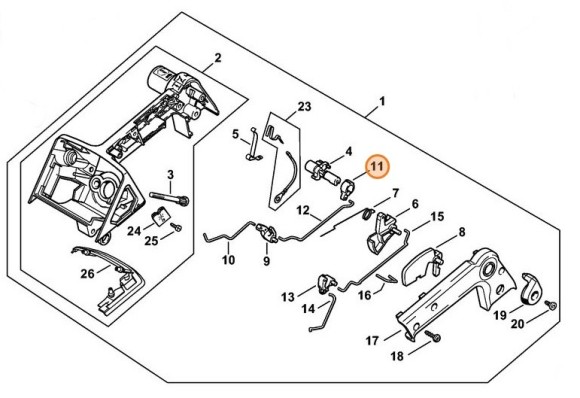 Важіль пускового пристрою STIHL 11291852000