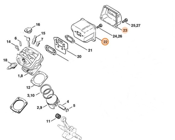 Глушитель выхлопа (11331400600)