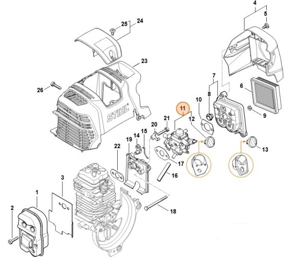 Карбюратор 4180/19 STIHL 41801200619