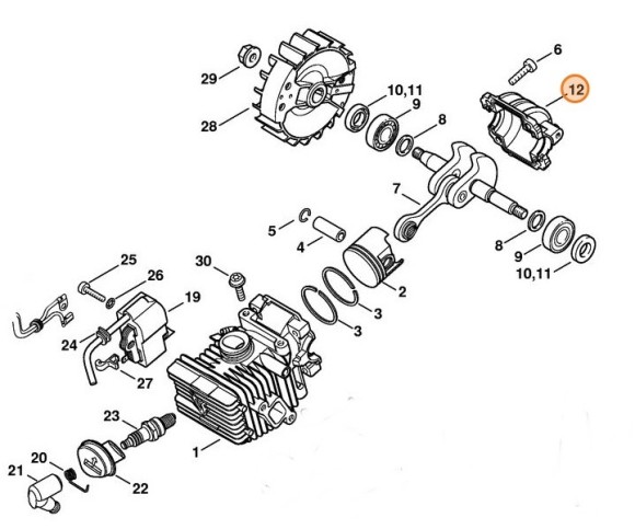Піддон картера STIHL 11370212500