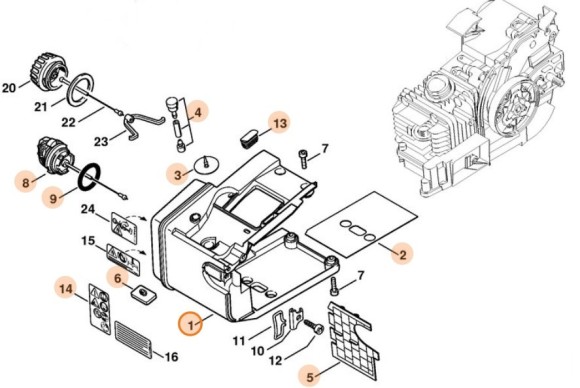 Корпус топливного бака (11293500853)