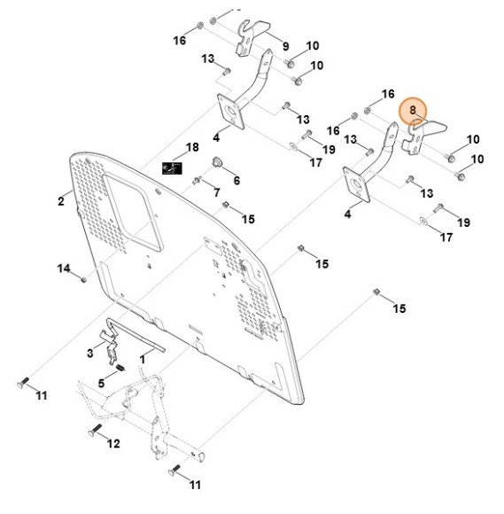 Левая направляющая пластина (61707635902)