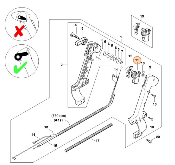 Основной рычаг управления дроссельной заслонкой (42031821003)