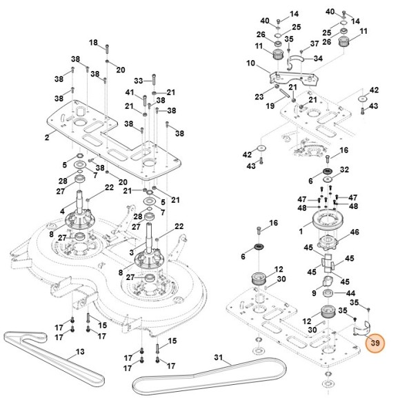 Левая направляющая ремня (61707049420)