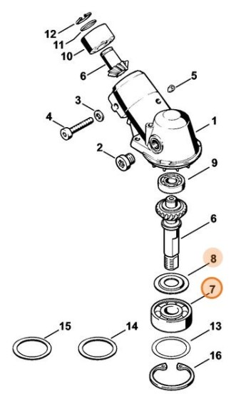 Радіальний шарикопідшипник STIHL 41166405101